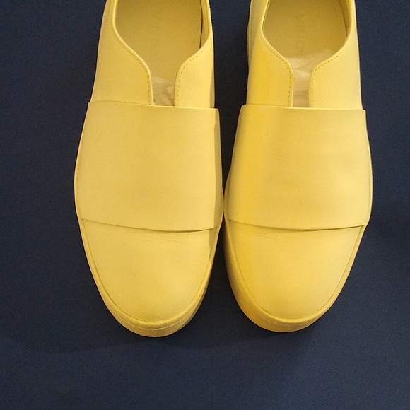 Vince Women's White  Leather Warren Platform Slip On Sneaker Comfort 6 - Picture 5 of 9